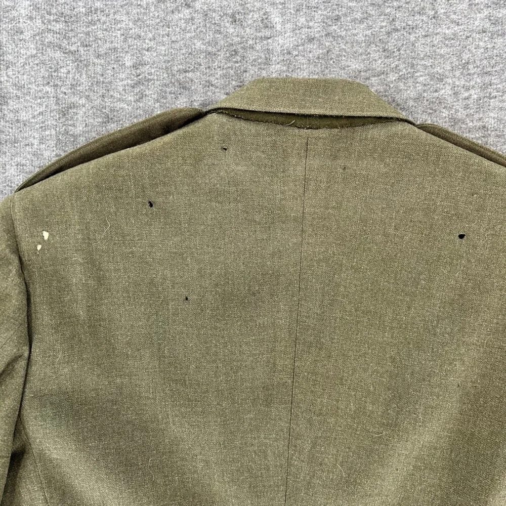 Vintage 1968 USMC Wool Serge Service Coat 39L Khaki Shirt Tie Belt Set Men